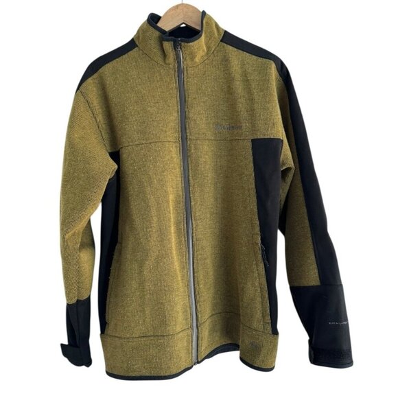 Columbia Men's Sz L Grade Max Softshell Jacket Bronze Green Omni Heat Wool Blend - Picture 2 of 14